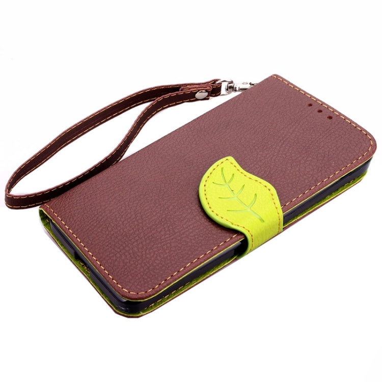 Leaf Magnetic Snap Litchi Texture Horizontal Flip Leather Case with Card Slots & Wallet & Holder & Lanyard for Microsoft Lumia 640