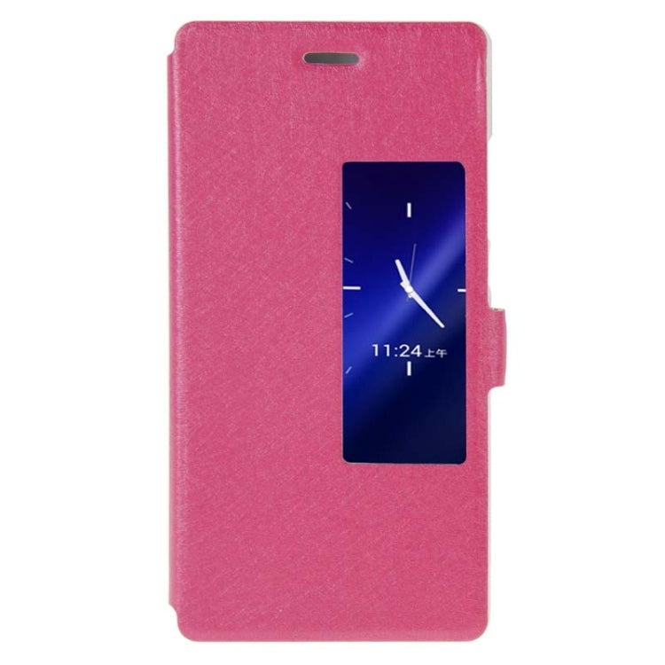Crazy Horse Texture Horizontal Flip Solid Color Leather Case with Call Display ID & Magnetic Closure & Holder for Huawei P8