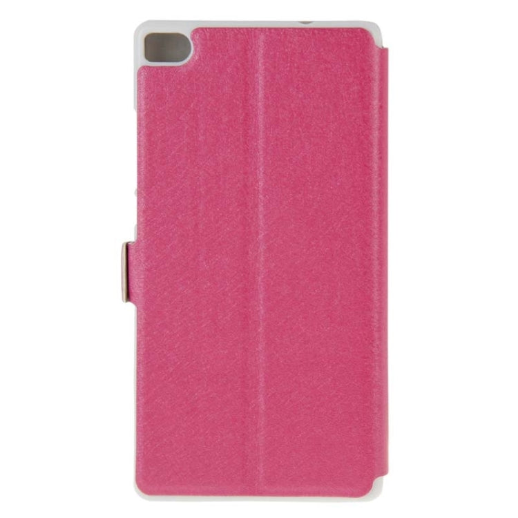 Crazy Horse Texture Horizontal Flip Solid Color Leather Case with Call Display ID & Magnetic Closure & Holder for Huawei P8