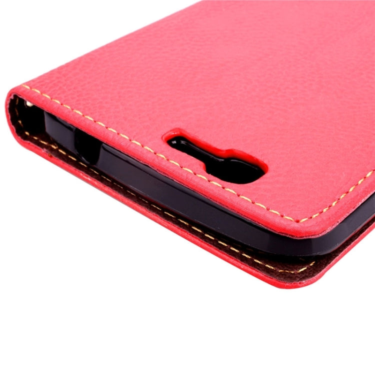 Leaf Magnetic Snap Litchi Texture Horizontal Flip Leather Case with Card Slots & Wallet & Holder & Lanyard for Huawei Ascend G7