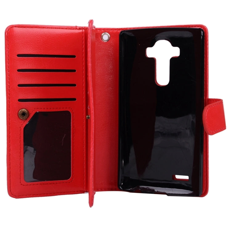 Multifunctional Crazy Horse Texture Horizontal Flip Solid Color Leather Case with Nine Card Slots & Wallet for LG G4 / H815
