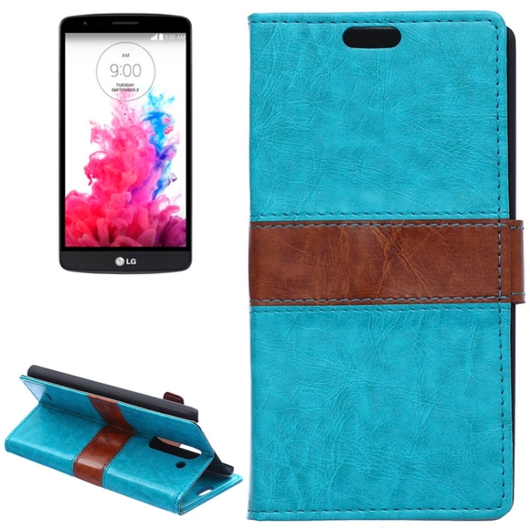 Color Matching Flip Leather Case with Holder & Card Slots & Wallet for LG G3 Stylus / D690