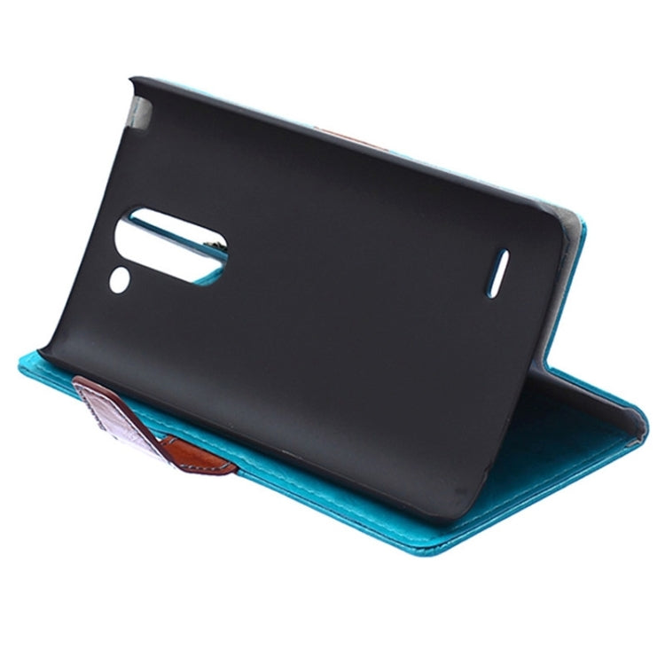 Color Matching Flip Leather Case with Holder & Card Slots & Wallet for LG G3 Stylus / D690