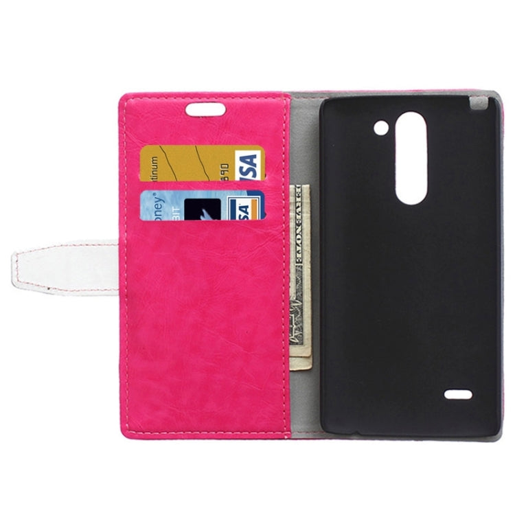 Color Matching Flip Leather Case with Holder & Card Slots & Wallet for LG G3 Stylus / D690
