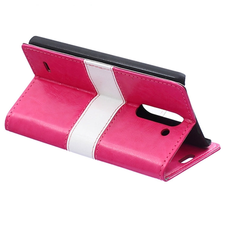 Color Matching Flip Leather Case with Holder & Card Slots & Wallet for LG G3 Stylus / D690