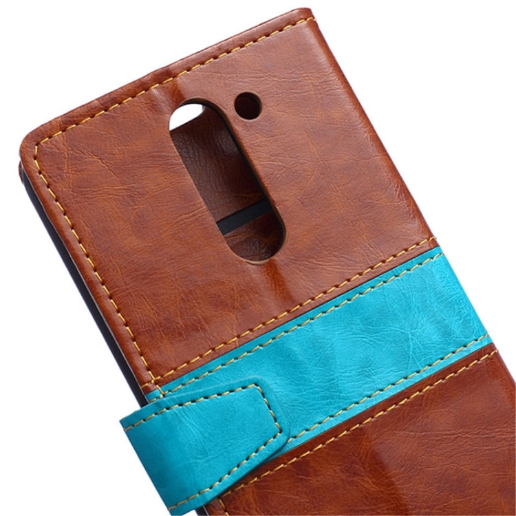 Color Matching Flip Leather Case with Holder & Card Slots & Wallet for LG G3 Stylus / D690