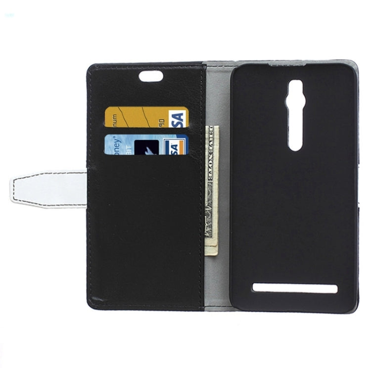 Color Matching Flip Leather Case with Holder & Card Slots & Wallet for ASUS Zenfone 2