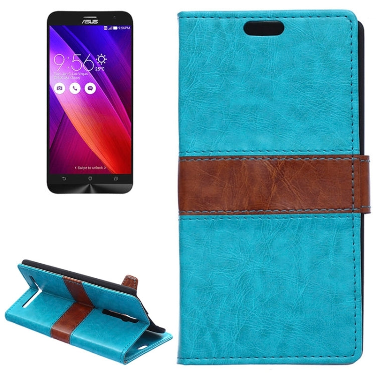 Color Matching Flip Leather Case with Holder & Card Slots & Wallet for ASUS Zenfone 2