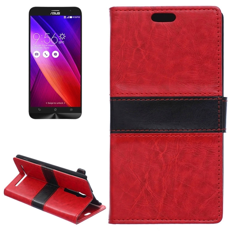 Color Matching Flip Leather Case with Holder & Card Slots & Wallet for ASUS Zenfone 2