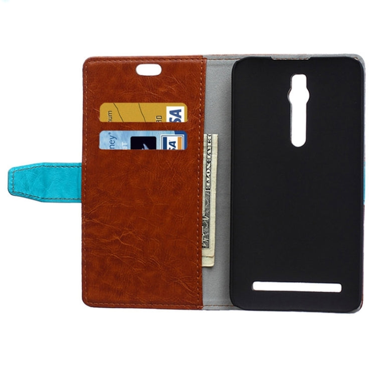 Color Matching Flip Leather Case with Holder & Card Slots & Wallet for ASUS Zenfone 2