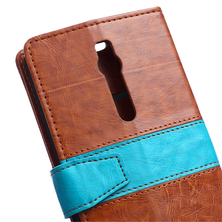 Color Matching Flip Leather Case with Holder & Card Slots & Wallet for ASUS Zenfone 2