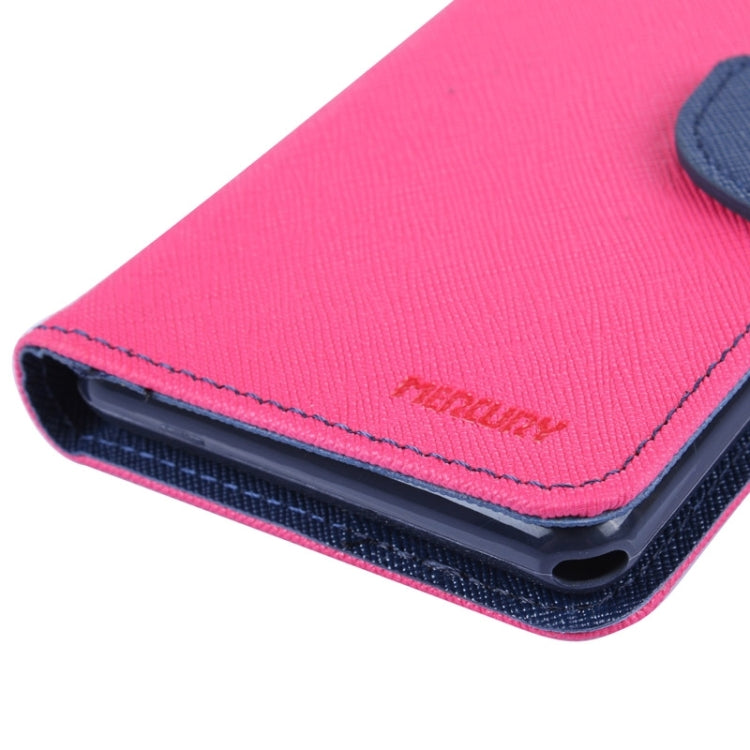 MERCURY Cross Texture Contrast Color Style Leather Case with Holder & Card Slots & Wallet for Sony Xperia E3