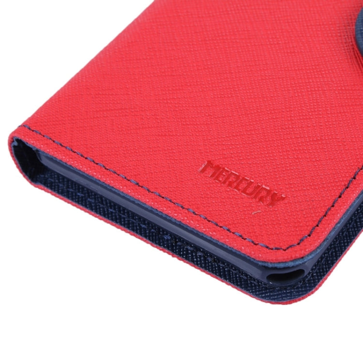 MERCURY Cross Texture Contrast Color Style Leather Case with Holder & Card Slots & Wallet for Sony Xperia E3