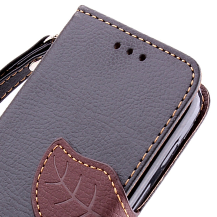 Leaf Magnetic Snap Litchi Texture Horizontal Flip Leather Case with Card Slots & Wallet & Holder & Lanyard for Motorola Moto E / XT1021