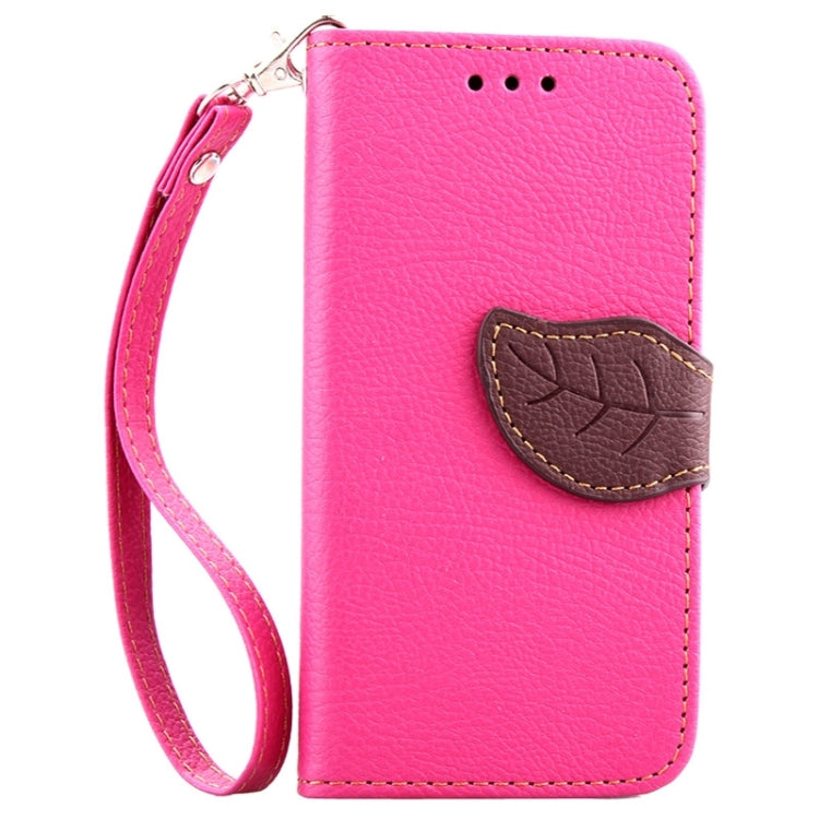 Leaf Magnetic Snap Litchi Texture Horizontal Flip Leather Case with Card Slots & Wallet & Holder & Lanyard for Motorola Moto E / XT1021