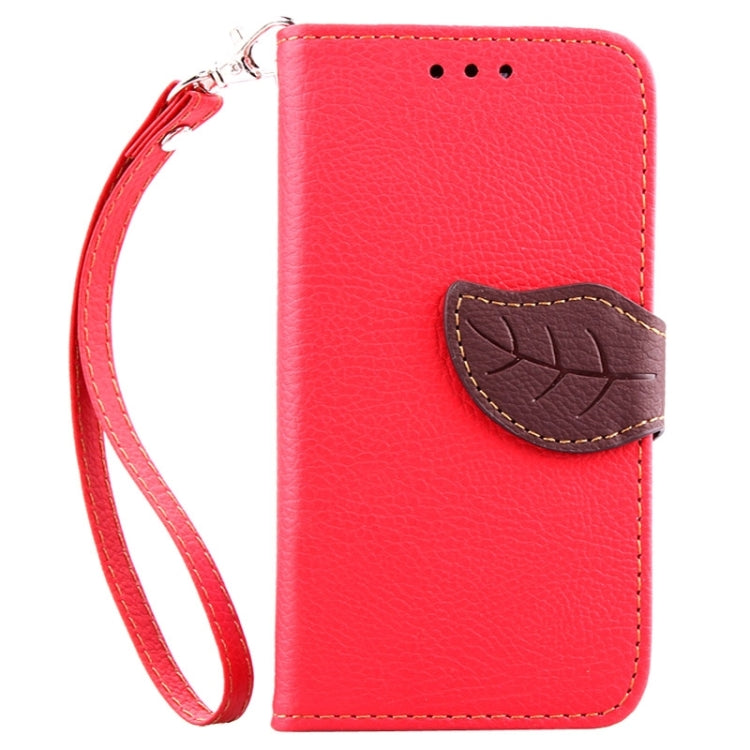 Leaf Magnetic Snap Litchi Texture Horizontal Flip Leather Case with Card Slots & Wallet & Holder & Lanyard for Motorola Moto E / XT1021