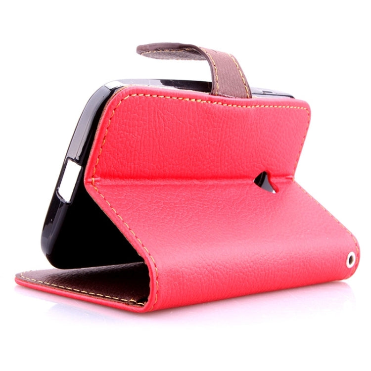 Leaf Magnetic Snap Litchi Texture Horizontal Flip Leather Case with Card Slots & Wallet & Holder & Lanyard for Motorola Moto E / XT1021