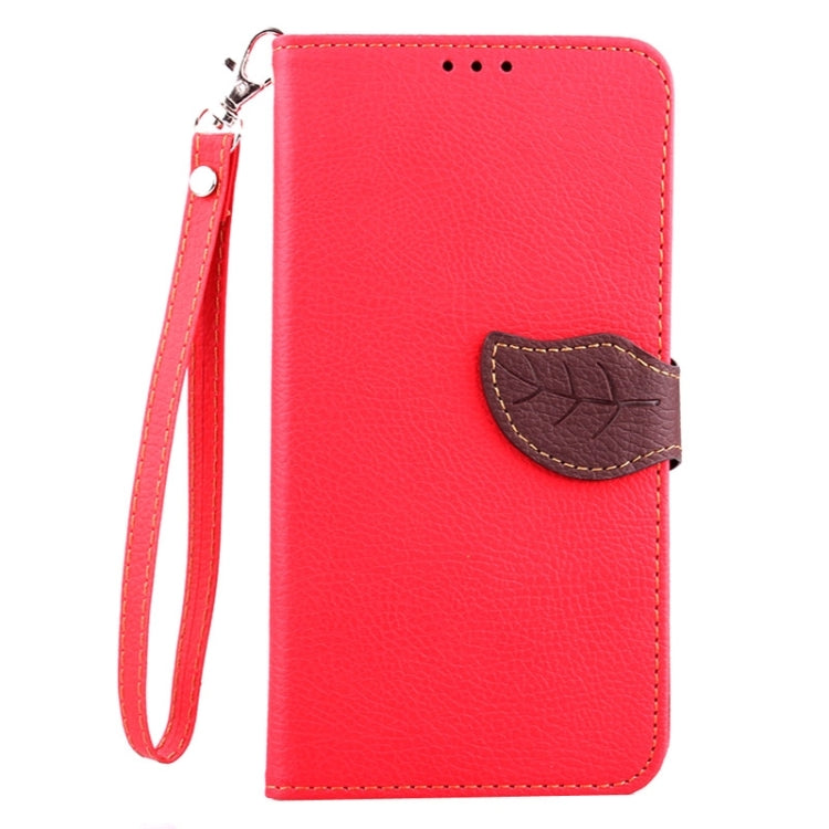Leaf Magnetic Snap Litchi Texture Horizontal Flip Leather Case with Card Slots & Wallet & Holder & Lanyard for Google Nexus 6
