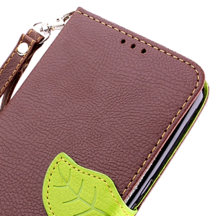 Leaf Magnetic Snap Litchi Texture Horizontal Flip Leather Case with Card Slots & Wallet & Holder & Lanyard for Google Nexus 6