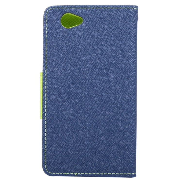 MERCURY Cross Texture Contrast Color Style Leather Case with Holder & Card Slots & Wallet for Sony Xperia Z1 Compact