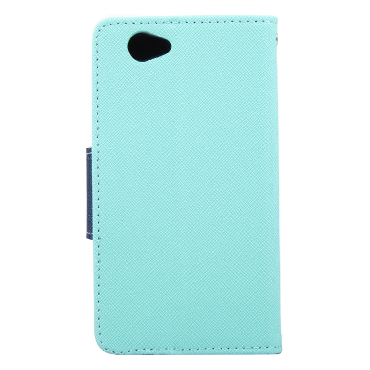 MERCURY Cross Texture Contrast Color Style Leather Case with Holder & Card Slots & Wallet for Sony Xperia Z1 Compact