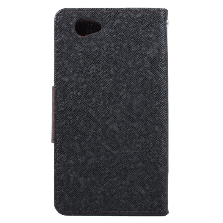 MERCURY Cross Texture Contrast Color Style Leather Case with Holder & Card Slots & Wallet for Sony Xperia Z1 Compact