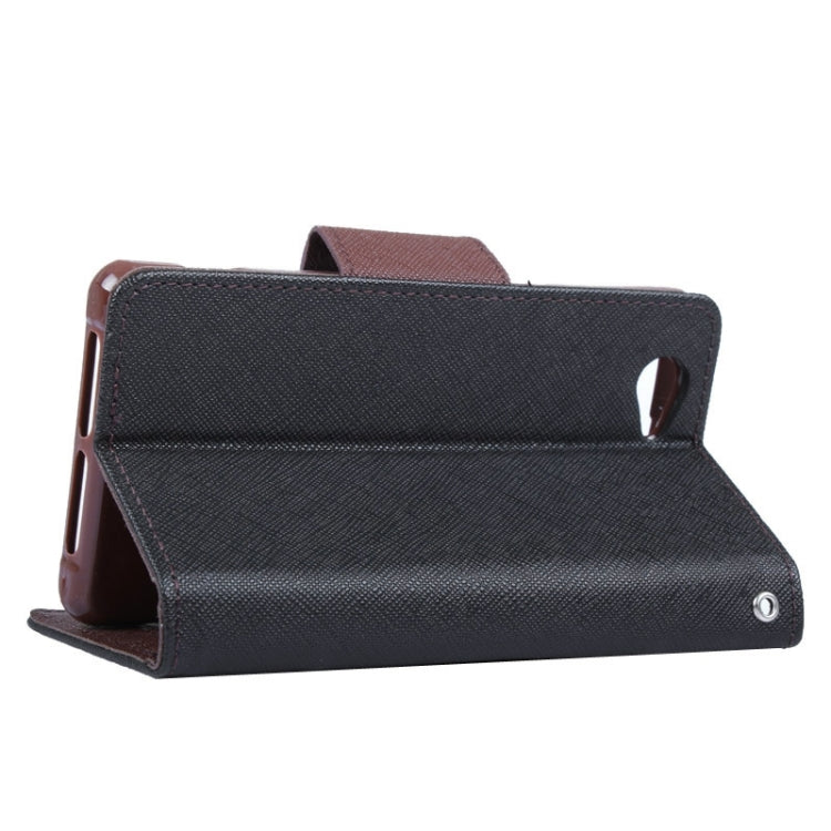 MERCURY Cross Texture Contrast Color Style Leather Case with Holder & Card Slots & Wallet for Sony Xperia Z1 Compact