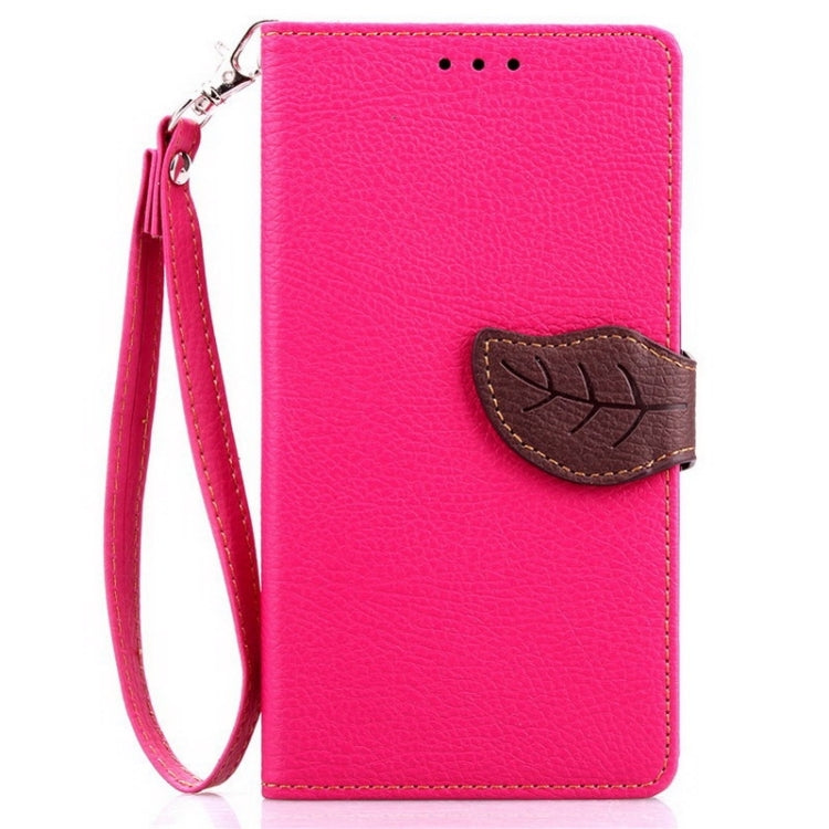 Leaf Magnetic Snap Litchi Texture Horizontal Flip Leather Case with Card Slots & Wallet & Holder & Lanyard for LG G4