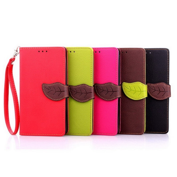 Leaf Magnetic Snap Litchi Texture Horizontal Flip Leather Case with Card Slots & Wallet & Holder & Lanyard for LG G4
