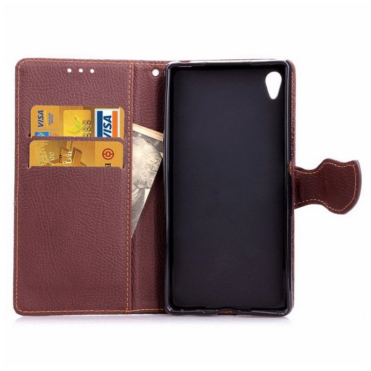 Leaf Magnetic Snap Litchi Texture Leather Case with Holder & Card Slots & Wallet for Sony Xperia Z4