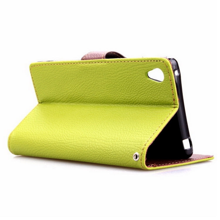 Leaf Magnetic Snap Litchi Texture Leather Case with Holder & Card Slots & Wallet for Sony Xperia Z4