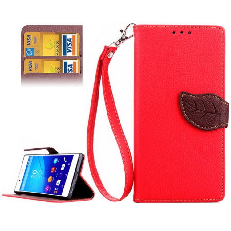 Leaf Magnetic Snap Litchi Texture Leather Case with Holder & Card Slots & Wallet for Sony Xperia Z4