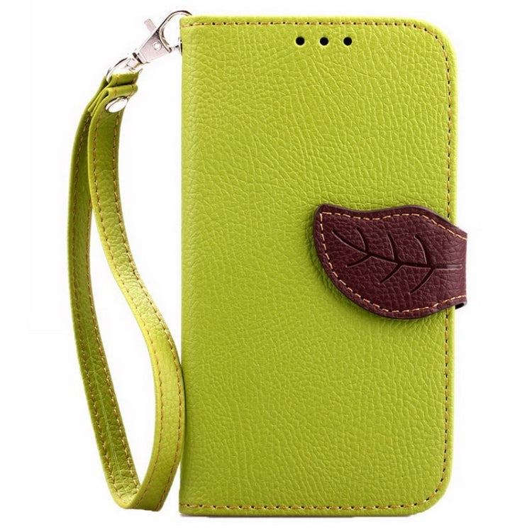 Leaf Magnetic Snap Litchi Texture Horizontal Flip Leather Case with Card Slots & Wallet & Holder & Lanyard for Huawei Ascend Y550