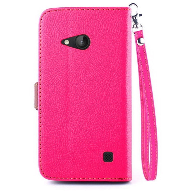 Leaf Magnetic Snap Litchi Texture Horizontal Flip Leather Case with Card Slots & Wallet & Holder & Lanyard for Nokia Lumia 730