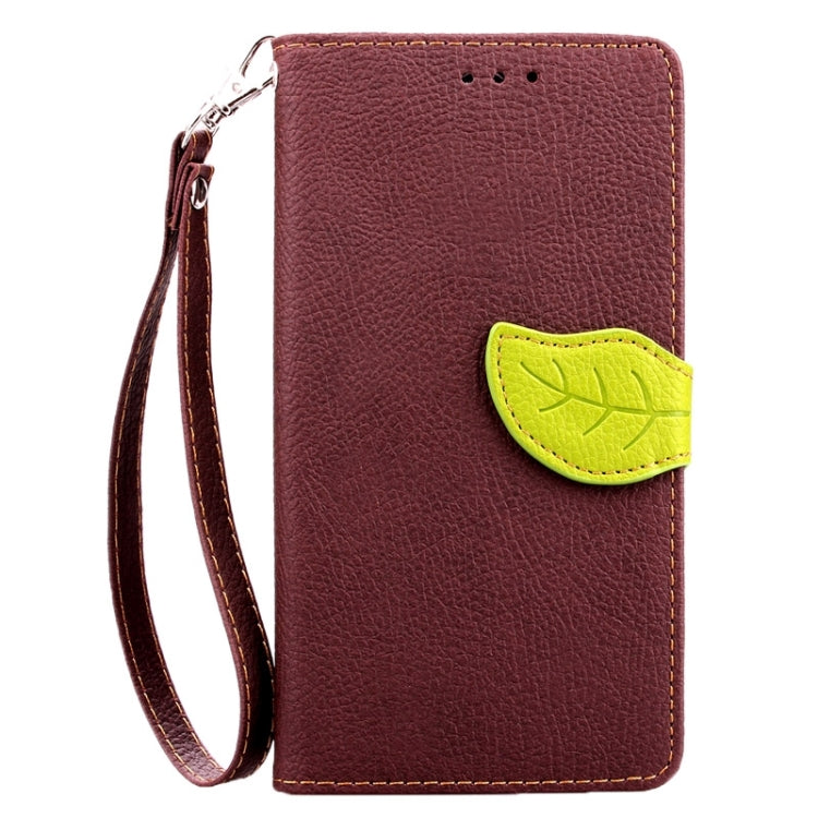 Leaf Magnetic Snap Litchi Texture Horizontal Flip Leather Case with Card Slots & Wallet & Holder & Lanyard for OnePlus One