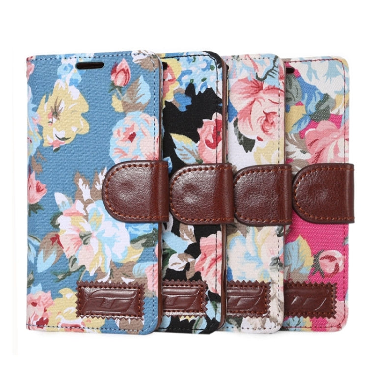 Flower Pattern Horizontal Flip Magnetic Buckle Leather Case with Card Slots & Holder for Sony Xperia Z4 Compact