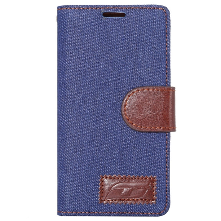 Denim Texture Horizontal Flip Leather Case with Card Slot & Holder for Sony Xperia Z4 Compact