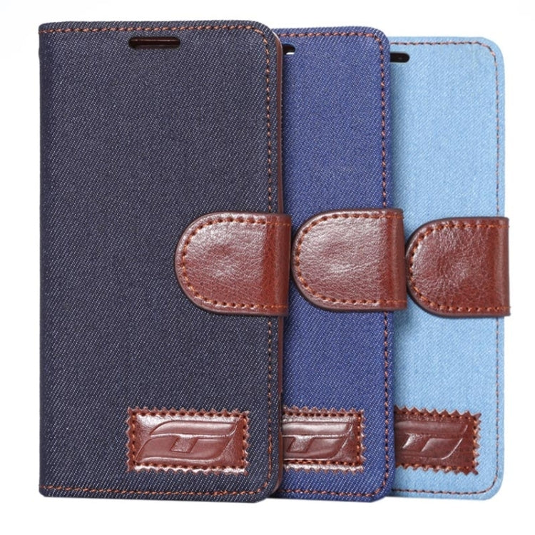 Denim Texture Horizontal Flip Leather Case with Card Slot & Holder for Sony Xperia Z4 Compact