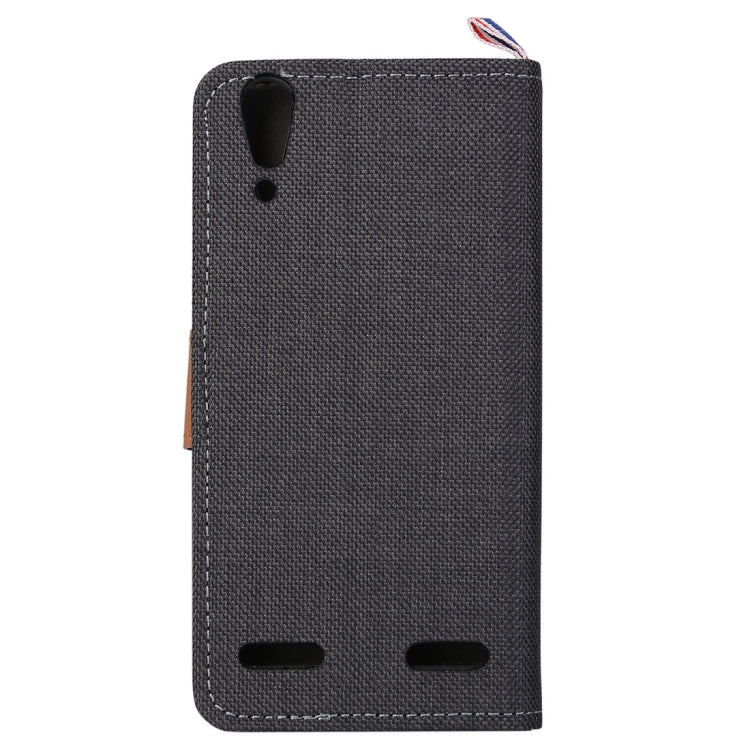 Denim Texture Horizontal Flip Leather Case with Card Slots & Holder for Lenovo A6000