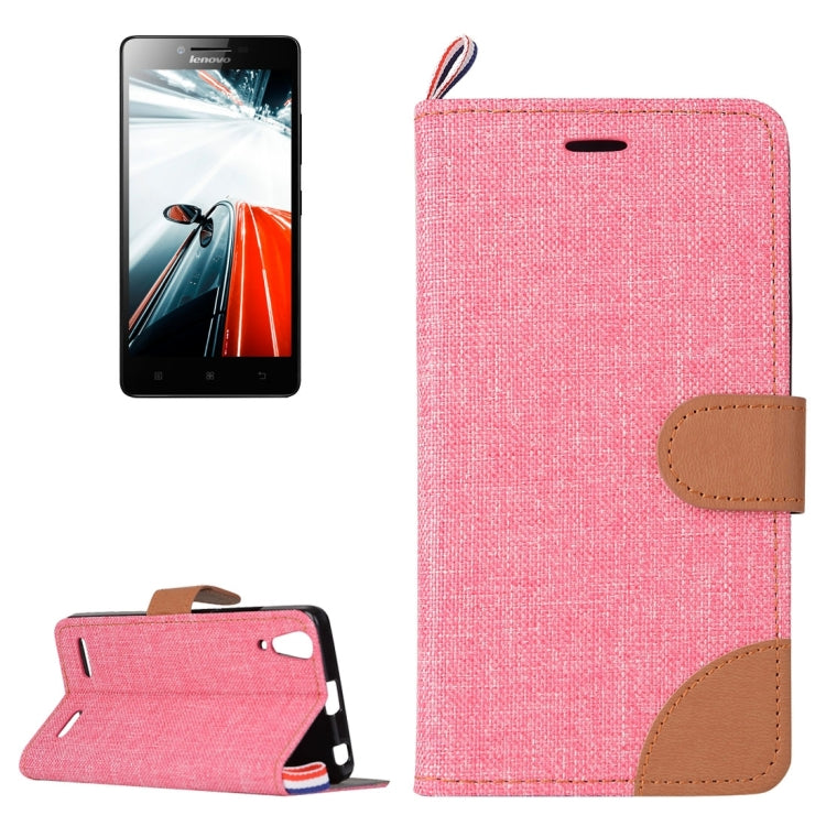 Denim Texture Horizontal Flip Leather Case with Card Slots & Holder for Lenovo A6000