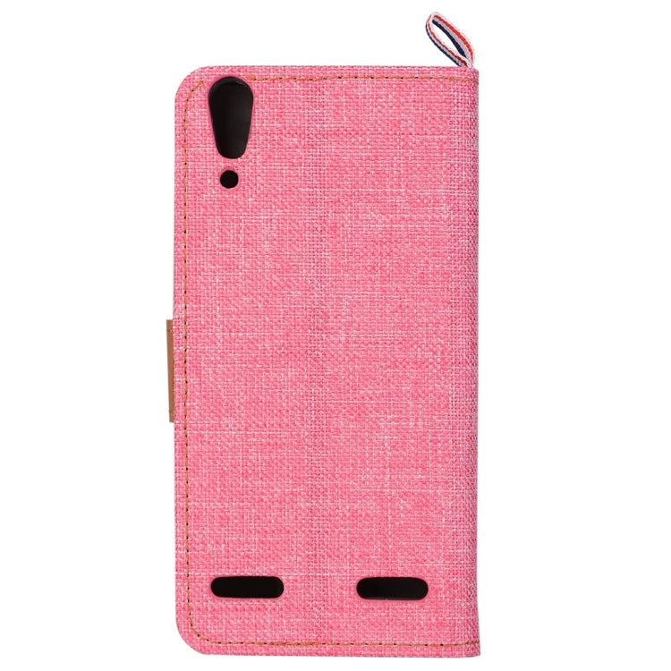 Denim Texture Horizontal Flip Leather Case with Card Slots & Holder for Lenovo A6000