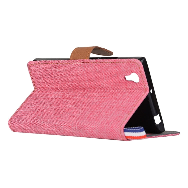 Denim Texture Horizontal Flip Leather Case with Card Slots & Holder for Lenovo P70