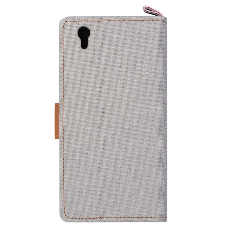 Denim Texture Horizontal Flip Leather Case with Card Slots & Holder for Lenovo P70