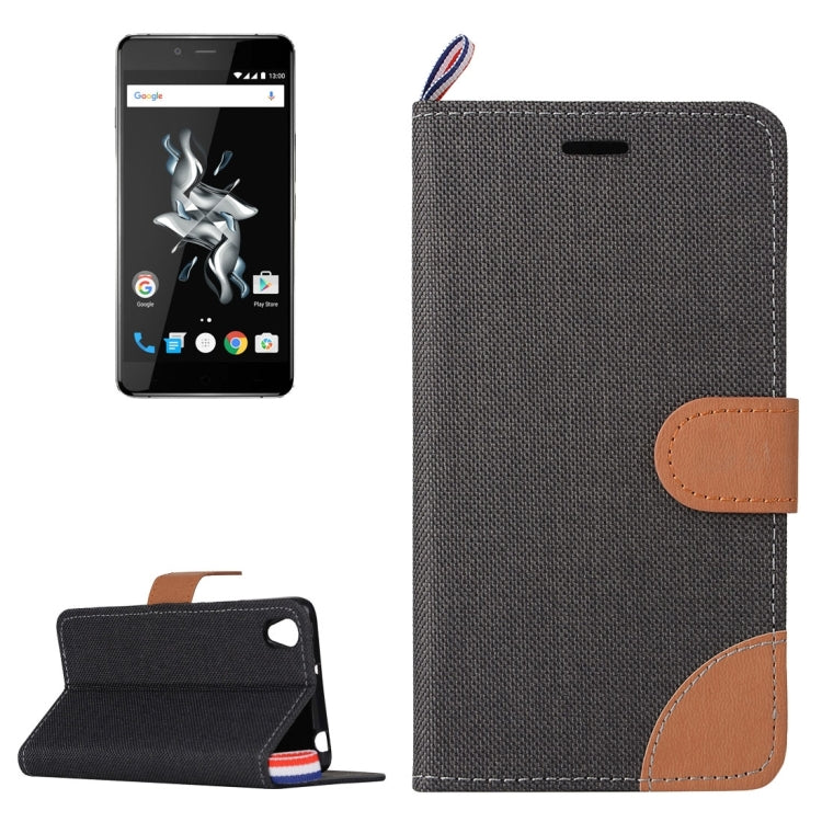 Denim Texture Horizontal Flip Leather Case with Card Slots & Holder for OnePlus X