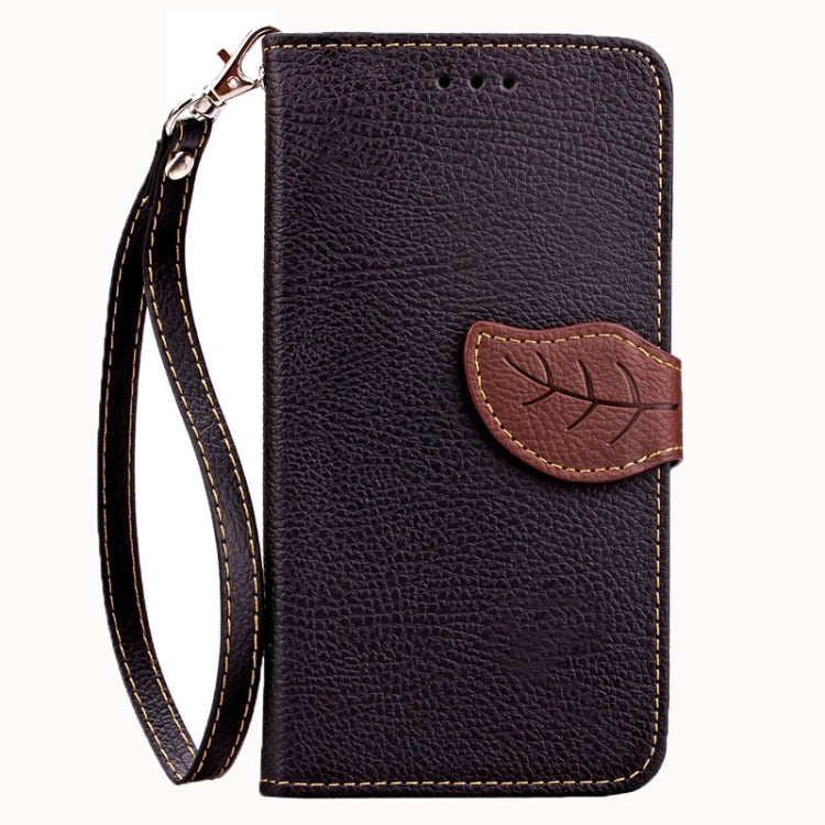 Leaf Magnetic Snap Litchi Texture Horizontal Flip Leather Case with Card Slots & Holder & Wallet & Lanyard for Wiko Lenny