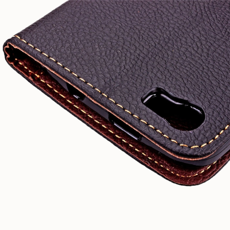 Leaf Magnetic Snap Litchi Texture Horizontal Flip Leather Case with Card Slots & Holder & Wallet & Lanyard for Wiko Lenny