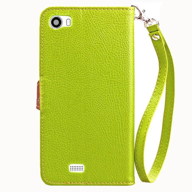Leaf Magnetic Snap Litchi Texture Horizontal Flip Leather Case with Card Slots & Holder & Wallet & Lanyard for Wiko Lenny