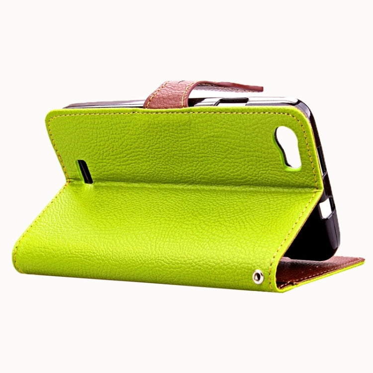 Leaf Magnetic Snap Litchi Texture Horizontal Flip Leather Case with Card Slots & Holder & Wallet & Lanyard for Wiko Lenny