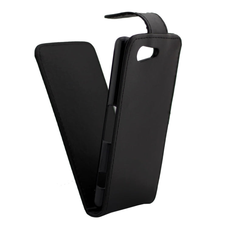 Vertical Flip Magnetic Button Leather Case for Sony Z4 Mini / Z4 Compact