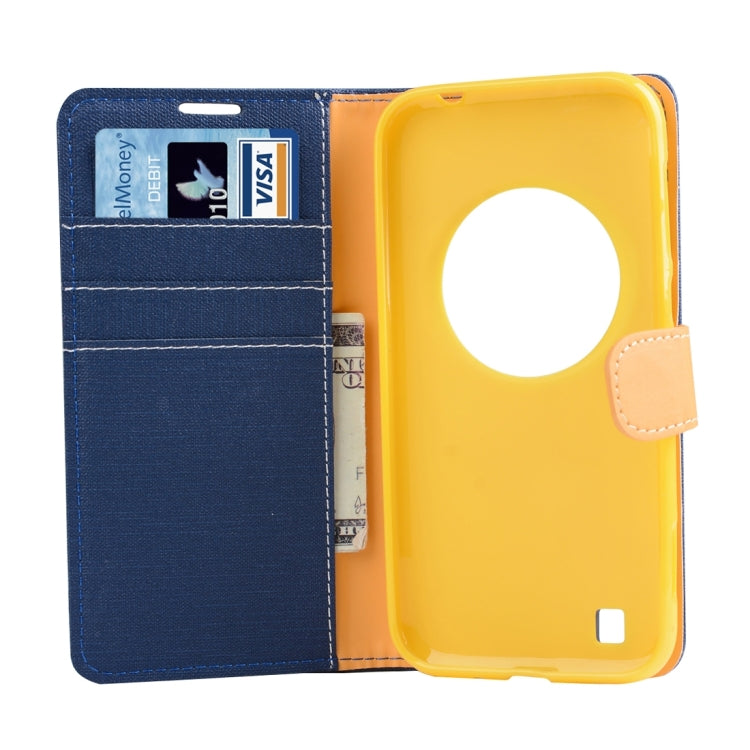 Denim Texture Horizontal Flip Solid Color Leather Case with Holder & Card Slots & Wallet for Asus ZenFone Zoom / ZX551ML